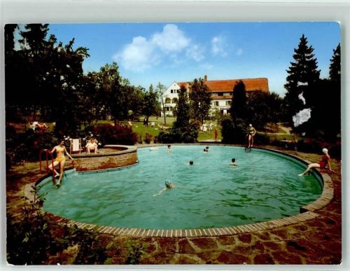 Rieneck Schwimmbad Hotel Foto Original aus Archiv eines Ansichtskartenverlags