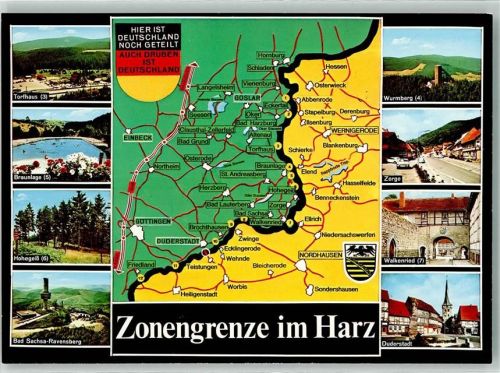 Braunlage Zonengrenze Vogelschau Schwimmbad Burg Torfhaus Wappen