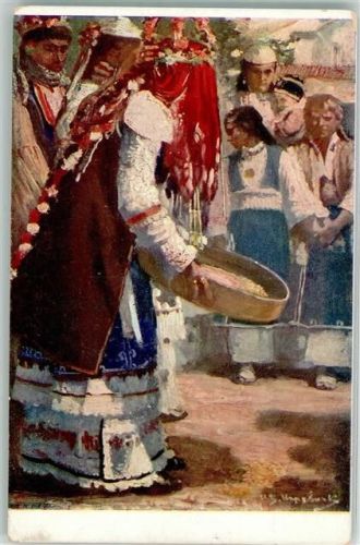 Sofia Mrkvicka Tracht Marktszene Ort lt. Verlag