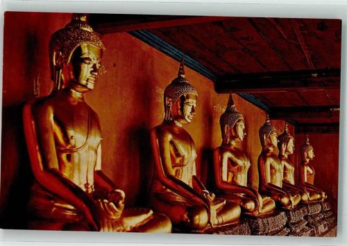 Bangkok 1972 Denkmal Buddha Statuen