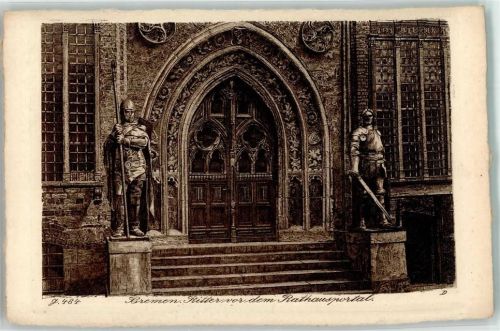 Bremen Ritter vor dem Rathausportal