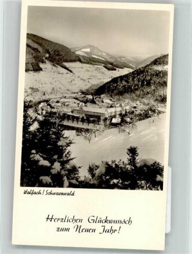 Wolfach Neujahrs Glückwünsche Foto Original aus Archiv eines Ansichtskartenverlags