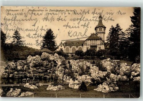 Mulhouse 1913 Gasthaus Zoologischer Garten