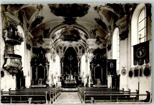 Otterswang Kirche St.Oswald Ort handschriftlich Foto Original aus Archiv eines Ansichtskartenverlags