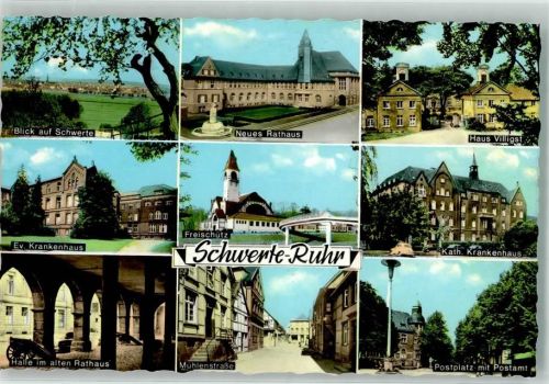 Schwerte Neues Rathaus Haus Villigst Ev. Krankenhaus Frieschütz Kath. Kranhenhaus Halle im Rathaus