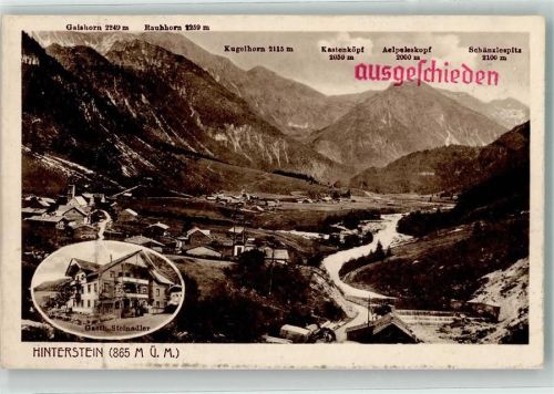Hinterstein Vogelschau Gasthaus Steinadler