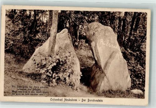 Neukuhren 1925 Denkmal Borstenstein Sagen