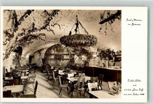 Insel Mainau Gasthaus Torkel-Keller mit 25000 Liter Faß Fotograf Lennart Bernadotte