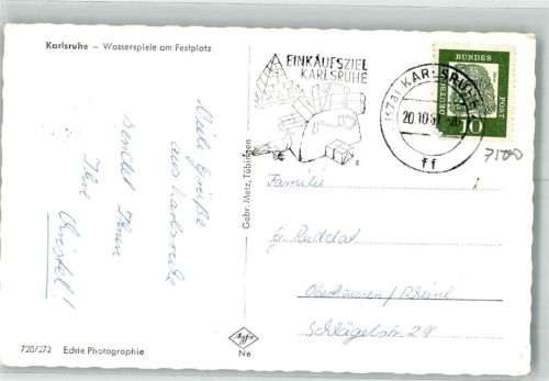 Karlsruhe Werbestempel Pakete Taube Rotes Kreuz