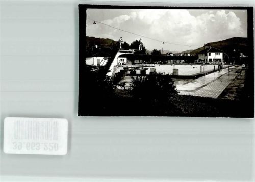 Haslach Schwimmbad Freibad Bademode Sprungbrett Ort handschriftlich Foto Original aus Archiv eines Ansichtskartenverlags