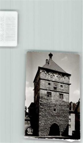 Rottweil Schwarzes Tor Turm Uhr Ort handschriftlich Foto Original aus Archiv eines Ansichtskartenverlags