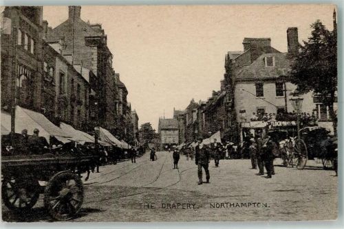Northamptonshire 1906 The Drapery B. und W. Serie Nr. 42