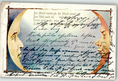 1902 Spruch Lithographie