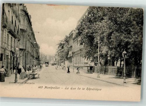 Montpellier Straßenbahn TRue de la Republique