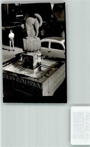 Zell Schwarze Katz Figur Fass Brunnen Auto Ort handschriftlich Foto Original aus Archiv eines Ansichtskartenverlags