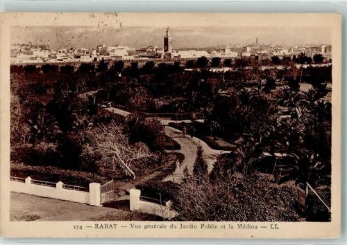 Rabat 1932 Jardin Public Medina