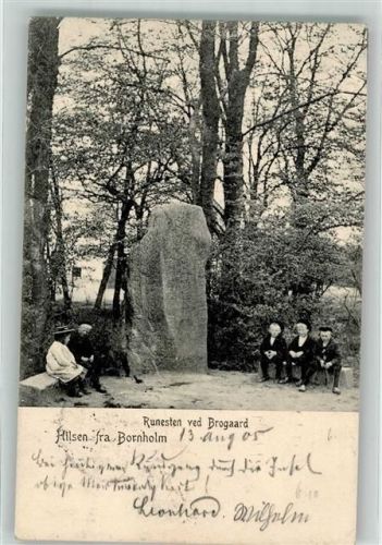 Bornholm 1905 Denkmal Runesten ved Brogaard