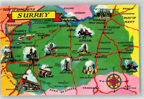Guildford Landkarte Surrey