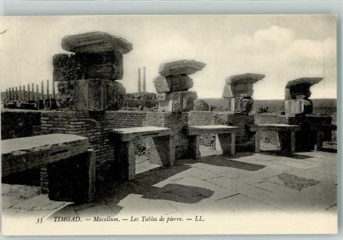 Timgad Denkmal Macellum Les Tables de pierre