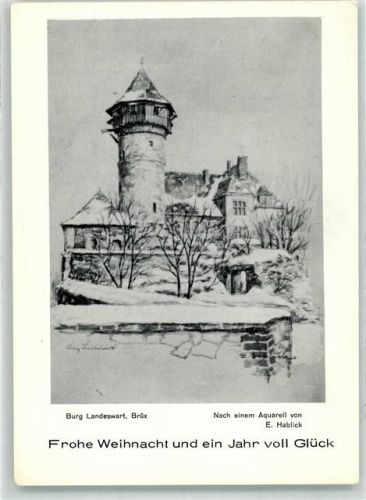 Most sign. Hablick,E. Burg Landeswart Neujahrsgrüße