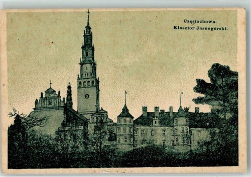 Tschenstochau 1915 Kloster Kirche Feldpost WK I Nr. 146