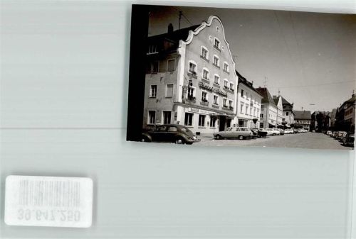 Günzburg Hotel Hirsch Straße Auto Ort handschriftlich Foto Original aus Archiv eines Ansichtskartenverlags