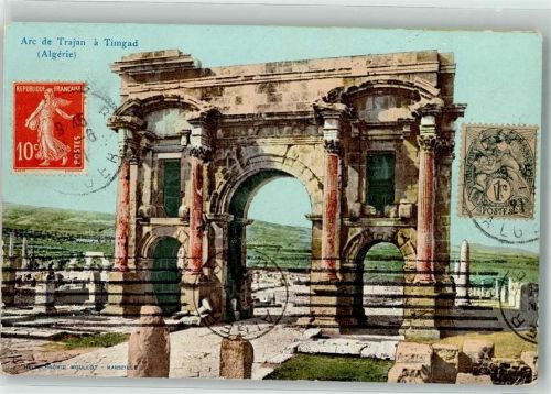 Timgad 1921 Arc de Trajan Denkmal
