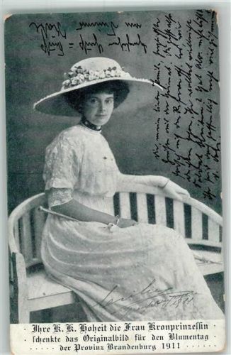 1914 Hutmode Originalbild f. d. Blumentag d. Provinz Brandenburg 1911