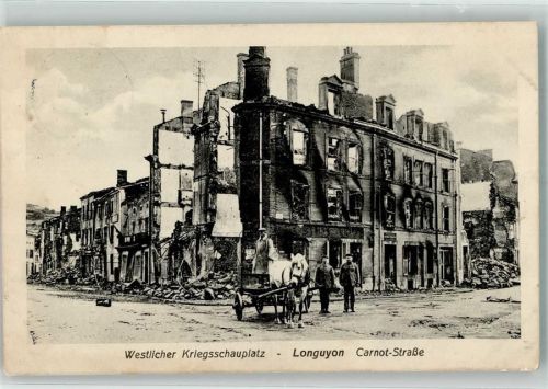 Longuyon 1915 Carnot Strasse Feldpost WK I 1.Bayer.Inf.Div.