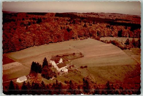 Kühhude Foto Original aus Archiv eines Ansichtskartenverlags Vogelschau Landschulheim Ort handschriftlich