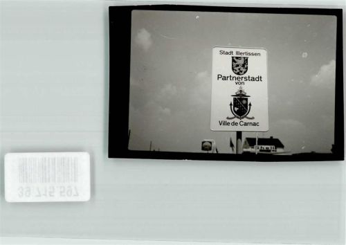 Illertissen Stadt Illertissen Partnerstadt von Ville de Carnac Schild Wappen Shell Tankstelle Foto Original aus Archiv eines Ansichtskartenverlags