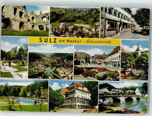 Sulz 1969 Minigolf Schwimmbad Gasthaus Kirche VW Käfer
