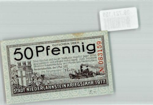 Niederlahnstein 1917 50 Pfennig