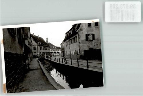 Teningen Dorfkanal Foto Original aus Archiv eines Ansichtskartenverlags