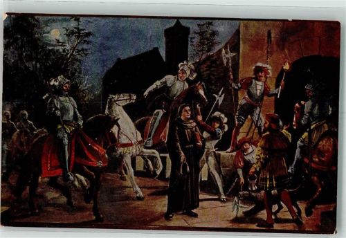 Eisenach Einzug in die Wartburg Gemälde von Prof. Weiß