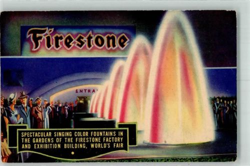 Chicago Singende Farbenbrunnen des Firestone Factory u. Ausstellungsgebäude Weltausstellung