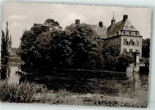 Hovestadt Foto Original aus Archiv eines Ansichtskartenverlags Wasserschloss Ort handschriftlich