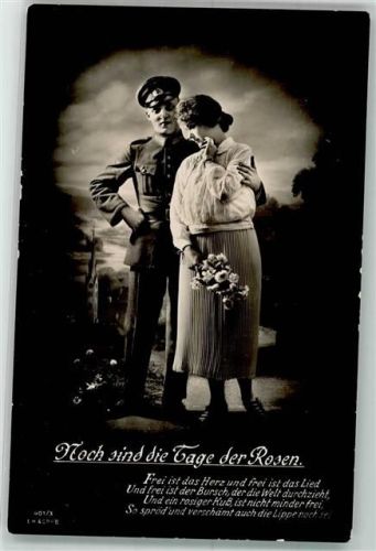 Frau Paar Spruch Noch sind die Tage der Rosen E.H.C. Nr.401-3