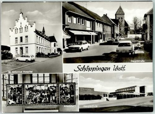 Schöppingen Krankenhaus St. Antonius Hauptstrasse Hauptschule Kirche Altarbild Auto