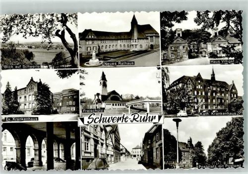 Schwerte Neues Rathaus Haus Villigst Ev. Krankenhaus Frieschütz Kath. Kranhenhaus Halle im Rathaus