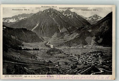Bad Oberdorf mit Pfannenhölzer Breitenberg Rotspitze und Entschenkopf