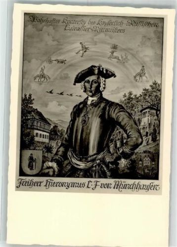 Bodenwerder Hieronymus Carl Friedrich von Münchhausen sign. Kubernuss W.
