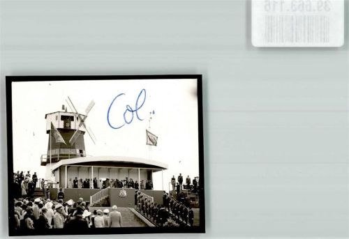 Sennelager 1977 Besuch Queen Elizabeth II Winningmühle Parade Truppe Soldaten Windmühle Fahnen Uniform Veranstaltung Militär Ort handschriftlich Foto Original aus Archiv eines Ansichtskartenverlags