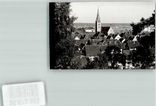 Saulgau Kirche Ort handschriftlich Foto Original aus Archiv eines Ansichtskartenverlags