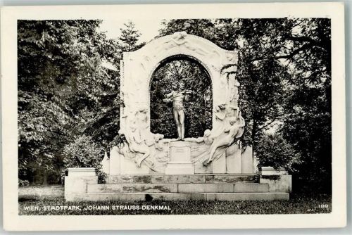 Wien Denkmal Geige Stadtpark Foto AK