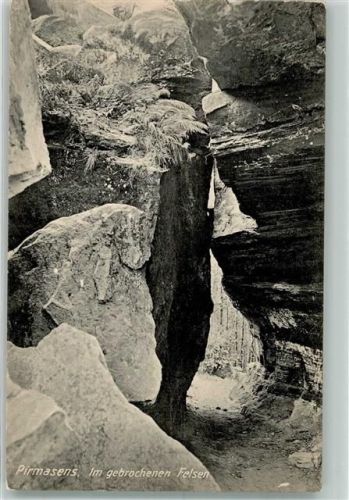 Pirmasens 1907 Gebrochene Felsen