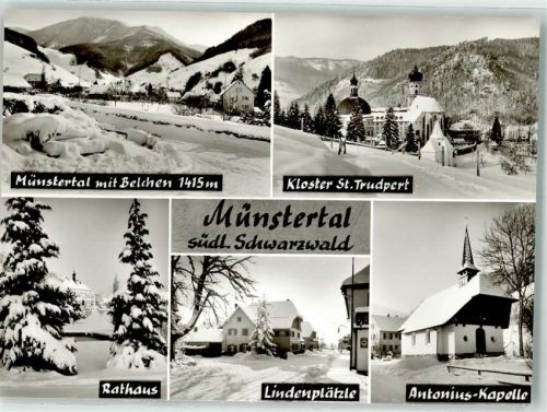 Münstertal Belchen Kloster St. Trudpert Rathaus Lindenplätzle Antonius-Kapelle Fotograf Heinz Pfefferle