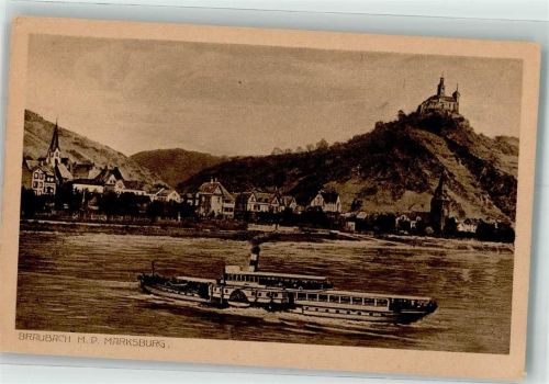 Braubach Marksburg Raddampfer