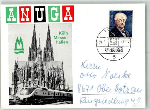 Köln Mülheim 901 1971 Ausstellung ANUGA Dom Eisenbahn