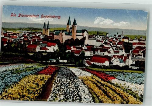 Quedlinburg Schloss Kirche blumen